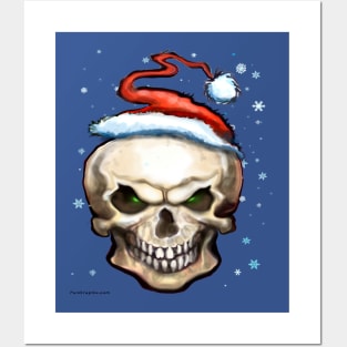 Christmas Skull Posters and Art